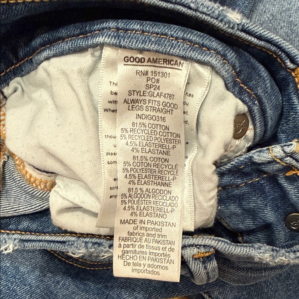 Good American Women's Straight Leg Jeans - Blue - Picture 8 of 8